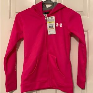 NWT Under Armour Girls Pink Hoodie